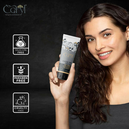 Caryl 100ml Charcoal Face Wash for Oily, Acne-Prone Skin|Exfoliating & Purifying Deep Cleanser for Men,Women|Oil Control, Dirt Removal & Skin Detox|Paraben-Free daily face wash