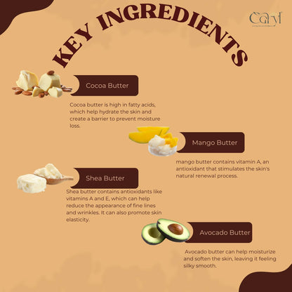 CARYL Essential Nourishing Cream |4Butters Formula for Soft,Supple & Radiant Skin |For Dry & Damaged Skin |Avocado, Shea & Cocoa Butter Enriched