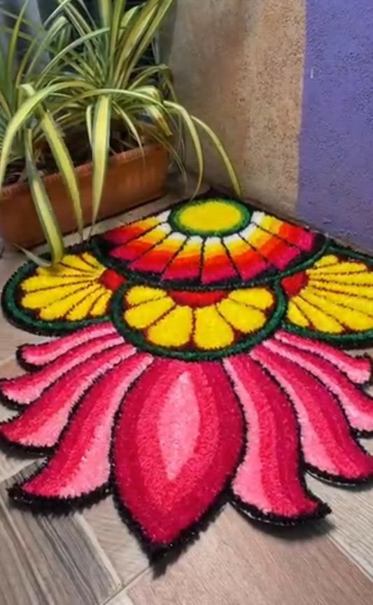 Woollen rangoli mats