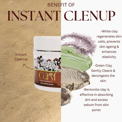 Caryl Instant Cleanup Face Scrub for Women & Men | All in 1 facial scrubber Exfoliating Cleanser for Deep Cleansing & Skin Brightening Moisturizing Face Scrub with Tan Reducer | Enriched with Hyaluronic Acid, Neem, Tulsi & Turmeric | Paraben & Sulfate Fre