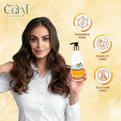 Caryl Deep Moisturising Shampoo | Enriched With Shea Butter, Biotin Plus & Vitamin B5| Designed to Give Hair Deep Moisture and Reduce Fizziness| Paraben Free | Suitable for Men & Women – 300 ML