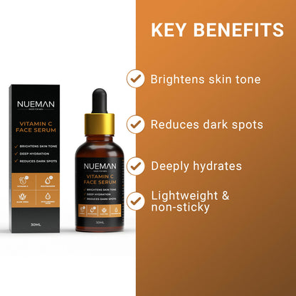 Vitamin C Face Serum – 15% Vitamin C + 5% Niacinamide for Brightening & Dark Spots
