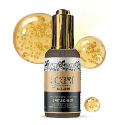 Caryl Spotless Glow Face Serum for Dark Spots & Pigmentation | Niacinamide, Kojic Acid Dipalmitate & Beta Arbutin | Brightening & Hydrating Serum for Even Skin Tone, Acne Marks & Pores | 30 ml