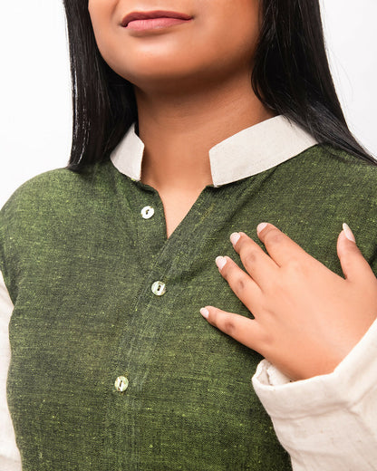 LEAFDAHLIA-GREEN TUNIC