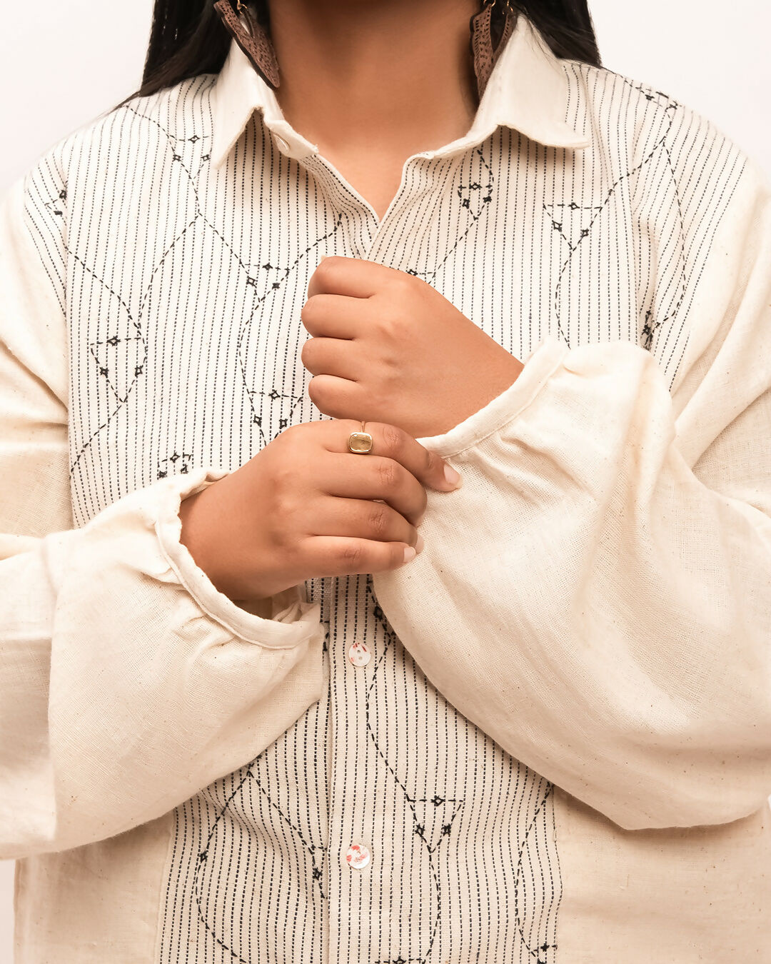 BLOOMSTRIPE OFFWHITE SHIRT
