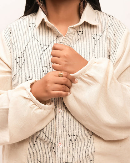 BLOOMSTRIPE OFFWHITE SHIRT