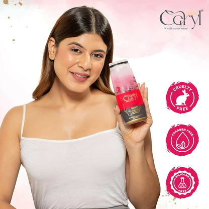 Caryl 280ml Radiance Body Wash for Glowing Skin|Hydrating Moisturizing Body Wash for Women Dry Skin|Shower Gel with Papaya Aloe Vera Red Wine Almond|Gentle Daily Body Bath & Skin Cleanser|Paraben Free Soap Free