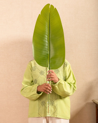 VERDAHLIA- GREEN STRIPE SHIRT