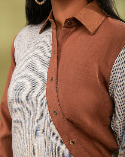 AATH TAKA ASYMMETRICAL SHIRT