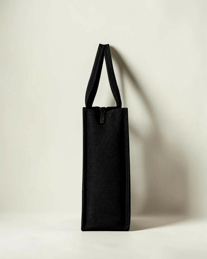 Custom Name Blue Elegant Floral Canvas Tote Bag for Women