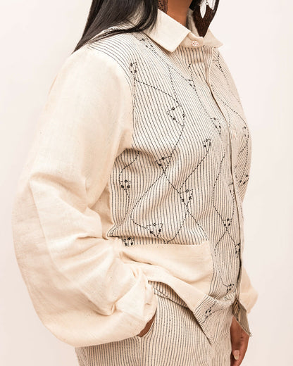 BLOOMSTRIPE OFFWHITE SHIRT