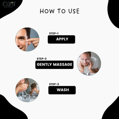 Caryl 100ml Charcoal Face Wash for Oily, Acne-Prone Skin|Exfoliating & Purifying Deep Cleanser for Men,Women|Oil Control, Dirt Removal & Skin Detox|Paraben-Free daily face wash