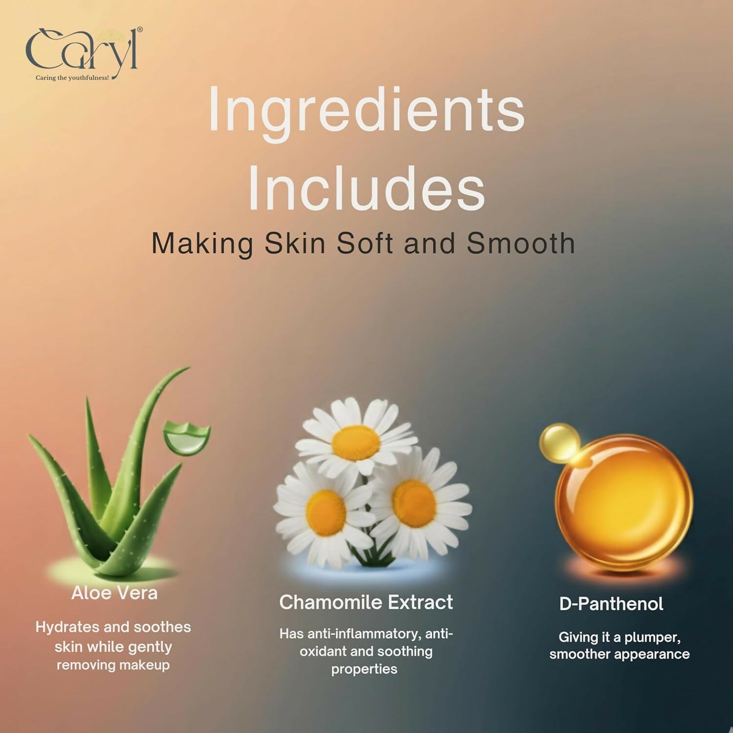 CARYL Micelle Glow makeup remover micellar water facial wet wipes for women (72 Single use Sachets) | Micellar Water Formula with Aloe Vera, Chamomile Extract, D Panthenol | Gentle Facial Cleansing Wet Tissues for Soft, Hydrated Skin, lipstick remover wip
