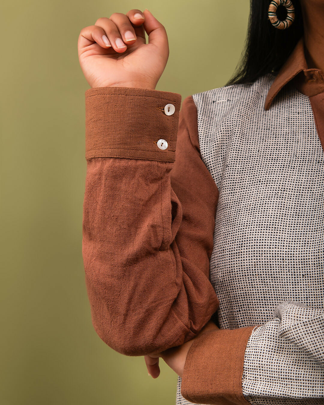 AATH TAKA ASYMMETRICAL SHIRT