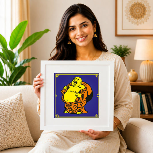 Buddha grounding wall art print for meditation room and peaceful home decor