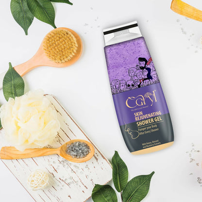 Caryl 280ml Skin Rejuvenating Body Wash|Hydrating & Gentle Exfoliating Body Wash for Glowing Skin Women, Wen|Shower Gel with Honey,Almond & Blueberry Extract|Daily Use Bath Gel All Skin|Paraben Free