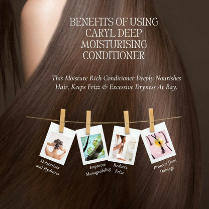 Caryl Deep Moisturising Conditioner 280ml | Nourishing Formula for Soft & Shiny Hair | Reduces Frizz & Hair Fall