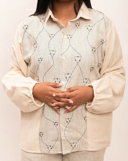 BLOOMSTRIPE OFFWHITE SHIRT