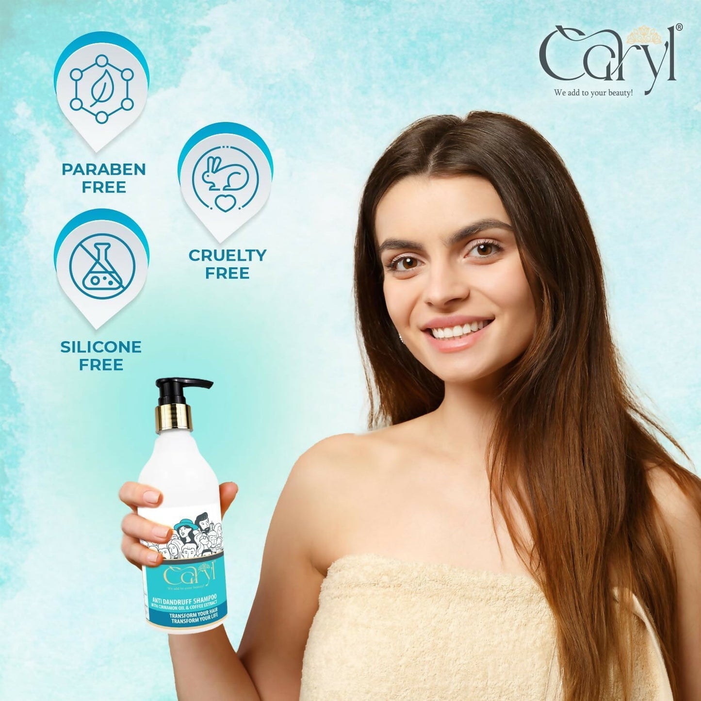 Caryl Anti-Dandruff & Hair Fall Control Combo with Onion Seed Hair Oil 100ml & Shampoo 300ml for Hair Growth, Dandruff Relief, Itchy Scalp, Frizz Control & Strong Roots | Sulfate & Paraben Free