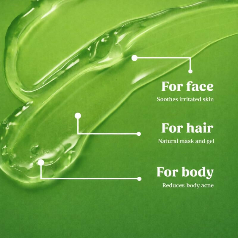 Caryl Aloe Vera Gel 250g for Face, Hair Care|Helps Reduce Acne,Sunburn & Dark Circles|Deep Hydration & Skin Brightening|Pure Aloe Vera,Tea Tree & Lemon Peel|Lightweight,Non-Greasy Gel For Men & Women