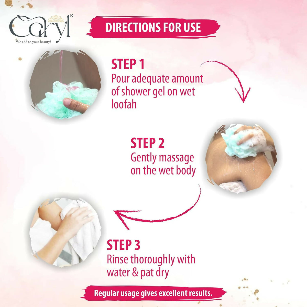 Caryl 280ml Radiance Body Wash for Glowing Skin|Hydrating Moisturizing Body Wash for Women Dry Skin|Shower Gel with Papaya Aloe Vera Red Wine Almond|Gentle Daily Body Bath & Skin Cleanser|Paraben Free Soap Free