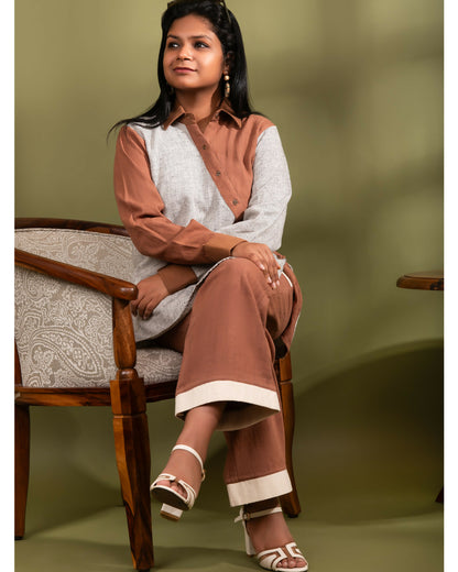 AATH TAKA ASYMMETRICAL SHIRT