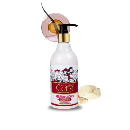 Caryl Keratin Smooth Conditioner 280ml | Frizz Control & Shine | Infused with Keratin & Shea Butter