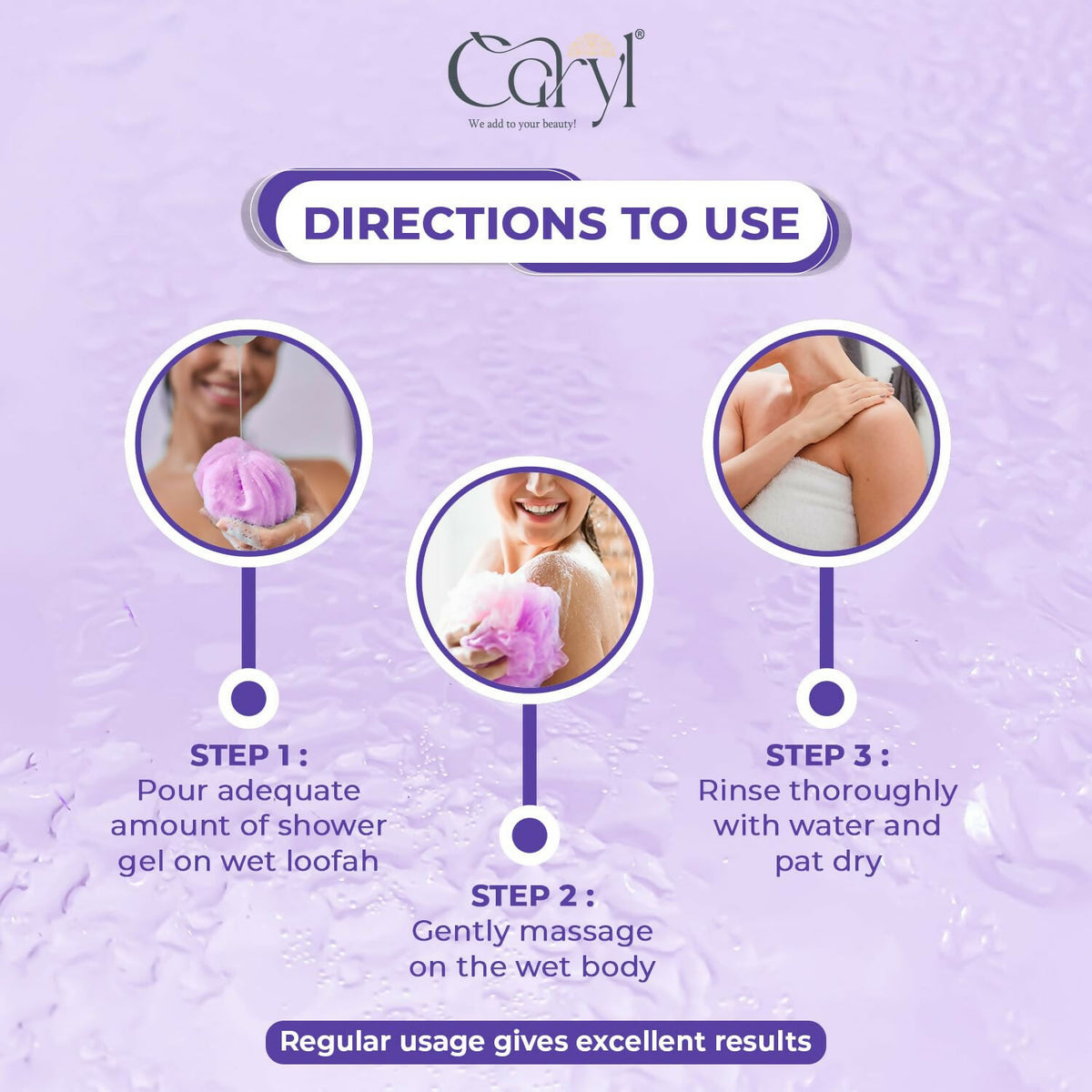 Caryl 280ml Skin Rejuvenating Body Wash|Hydrating & Gentle Exfoliating Body Wash for Glowing Skin Women, Wen|Shower Gel with Honey,Almond & Blueberry Extract|Daily Use Bath Gel All Skin|Paraben Free