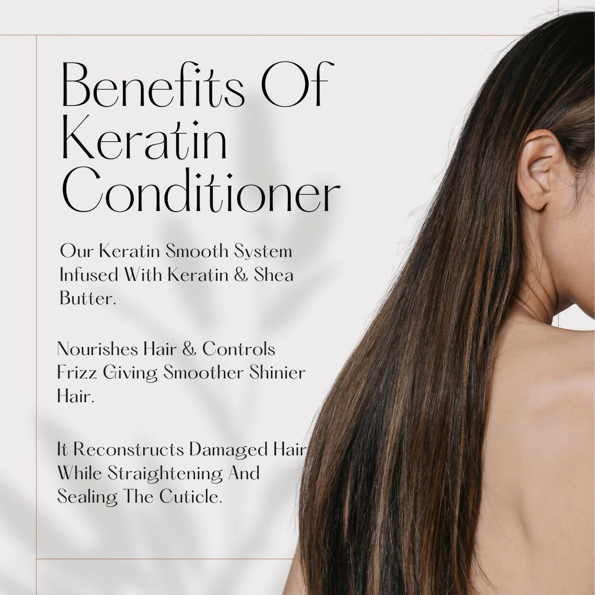 Caryl Keratin Smooth Conditioner 280ml | Frizz Control & Shine | Infused with Keratin & Shea Butter