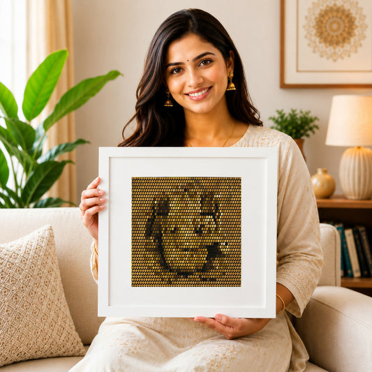 Gajanan Pattern Art Lord Ganesha Wall Art | Spiritual Abstract Canvas & Paper Print | UnframGajanan Pattern Art Lord Ganesha Wall Art | Spiritual Abstract Canvas & Paper Print | Unframed & Ready-to-Hang Decored & Ready-to-Hang Decor